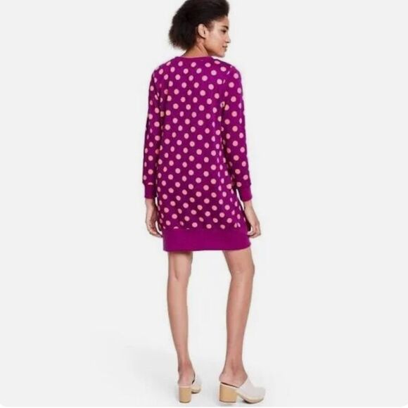 Victor Glemaud x Target Purple Polka Dot Long Sleeve Tunic Dress Size large nwt - Picture 2 of 7